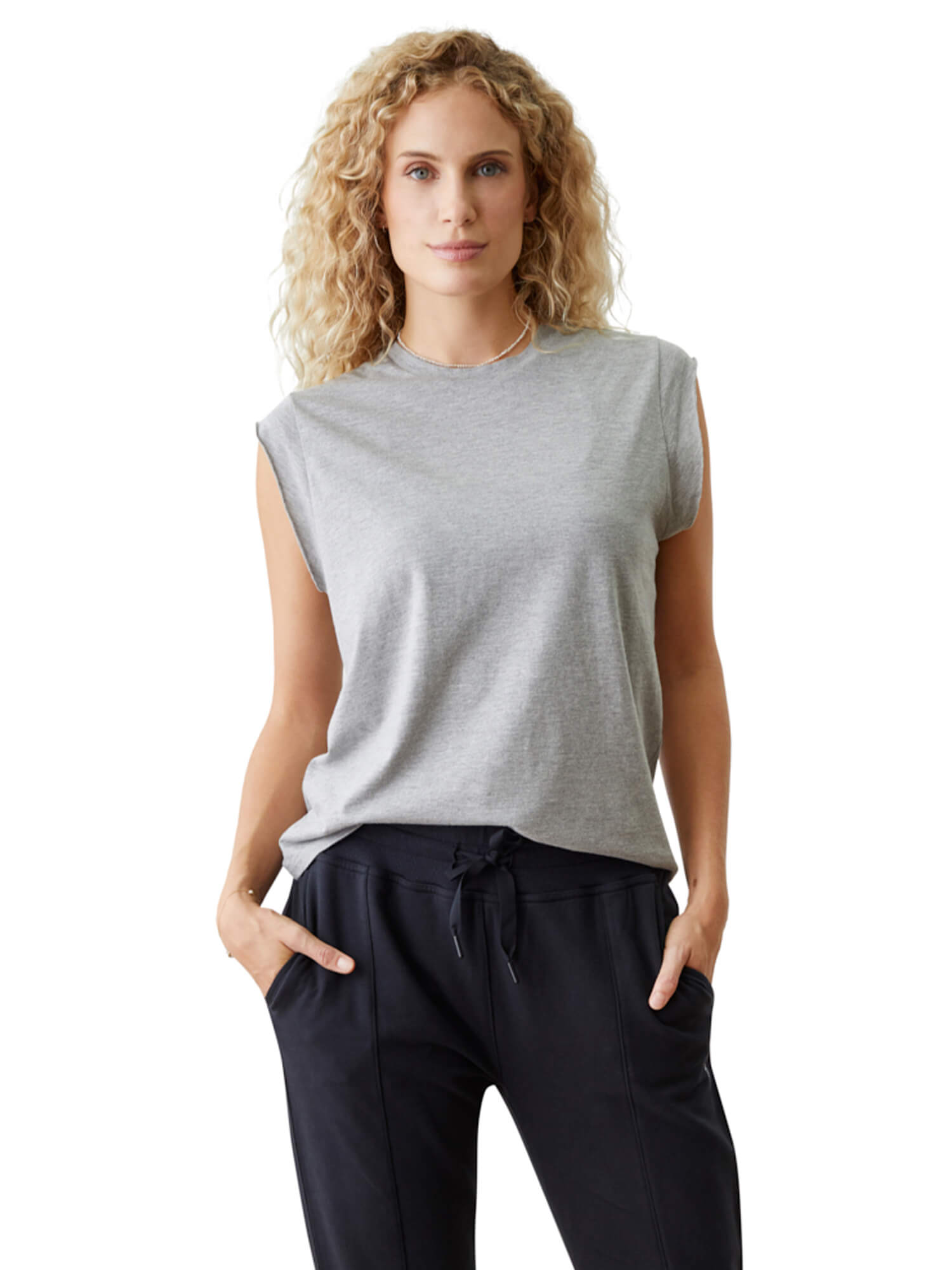 Manduka マンドゥカ ウォリアー Tシャツ/マンドゥカ レディース ヨガウェア トップス ノースリーブ W Warrior Tee 24FW-レディースウェア-ヘザーグレー-US XSサイズ (7-9号)-