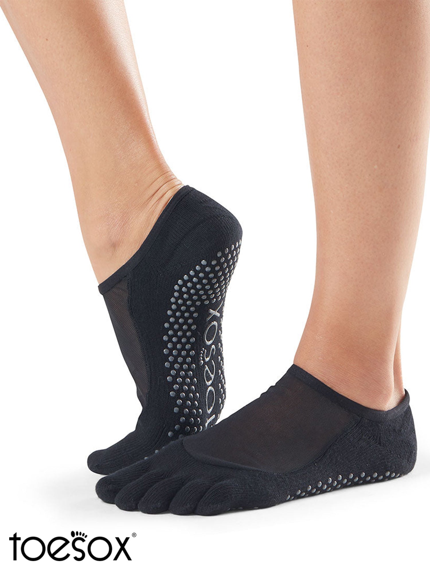 ピラティス　足指ストラップ　ソックス付き ToeSox] Luna ルナ（Full-Toe／つま先あり） グリップ ソックス
