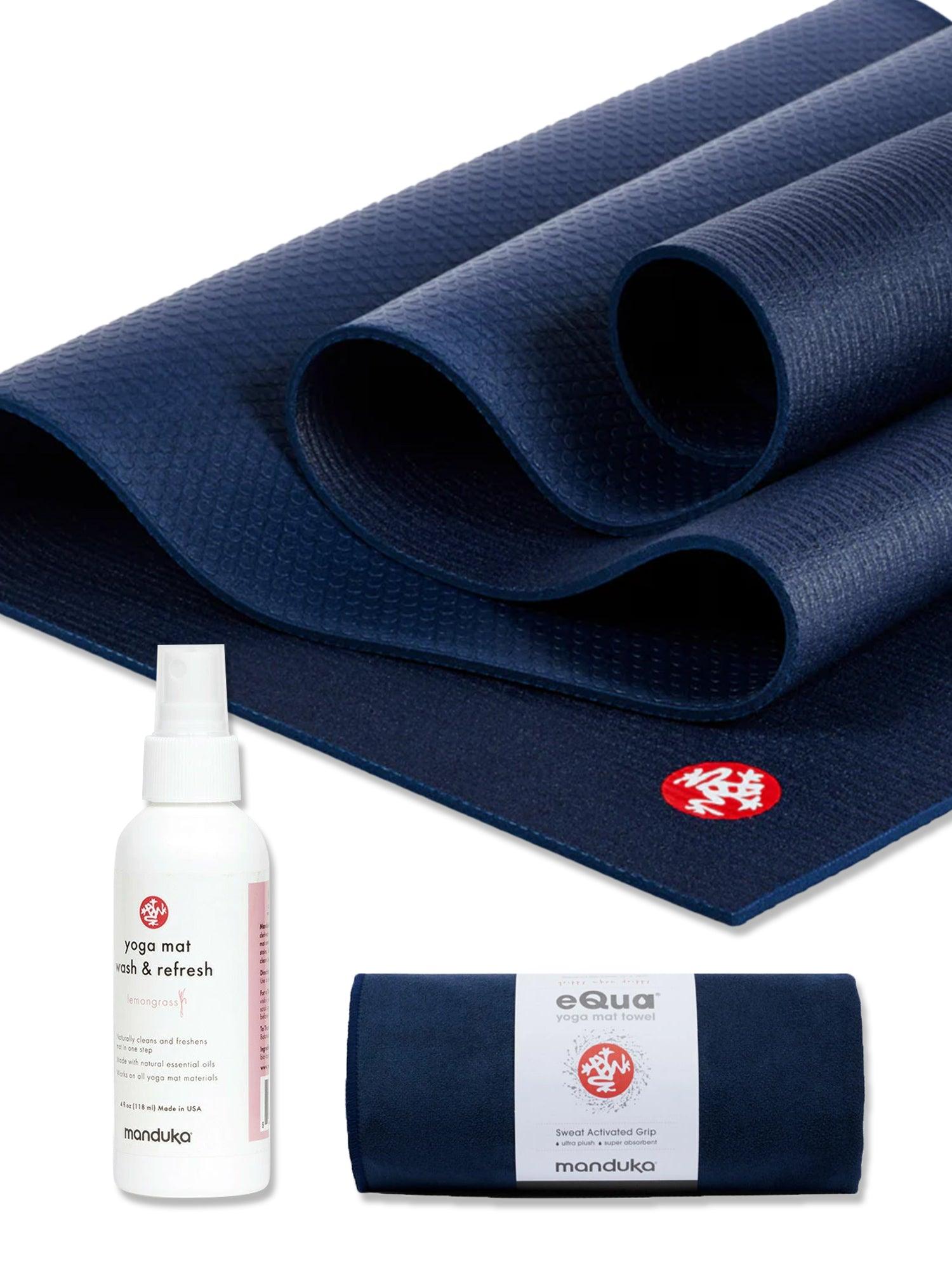 3点セット[10%OFF] ヨガスターターキット PROlite ヨガマット（5mm） / eQua ヨガタオル / mat wash クリーナー（120ml）[SALE] -Manduka マンドゥカ ヨガマット ヨガグッズ ヨガウェア ヨガ